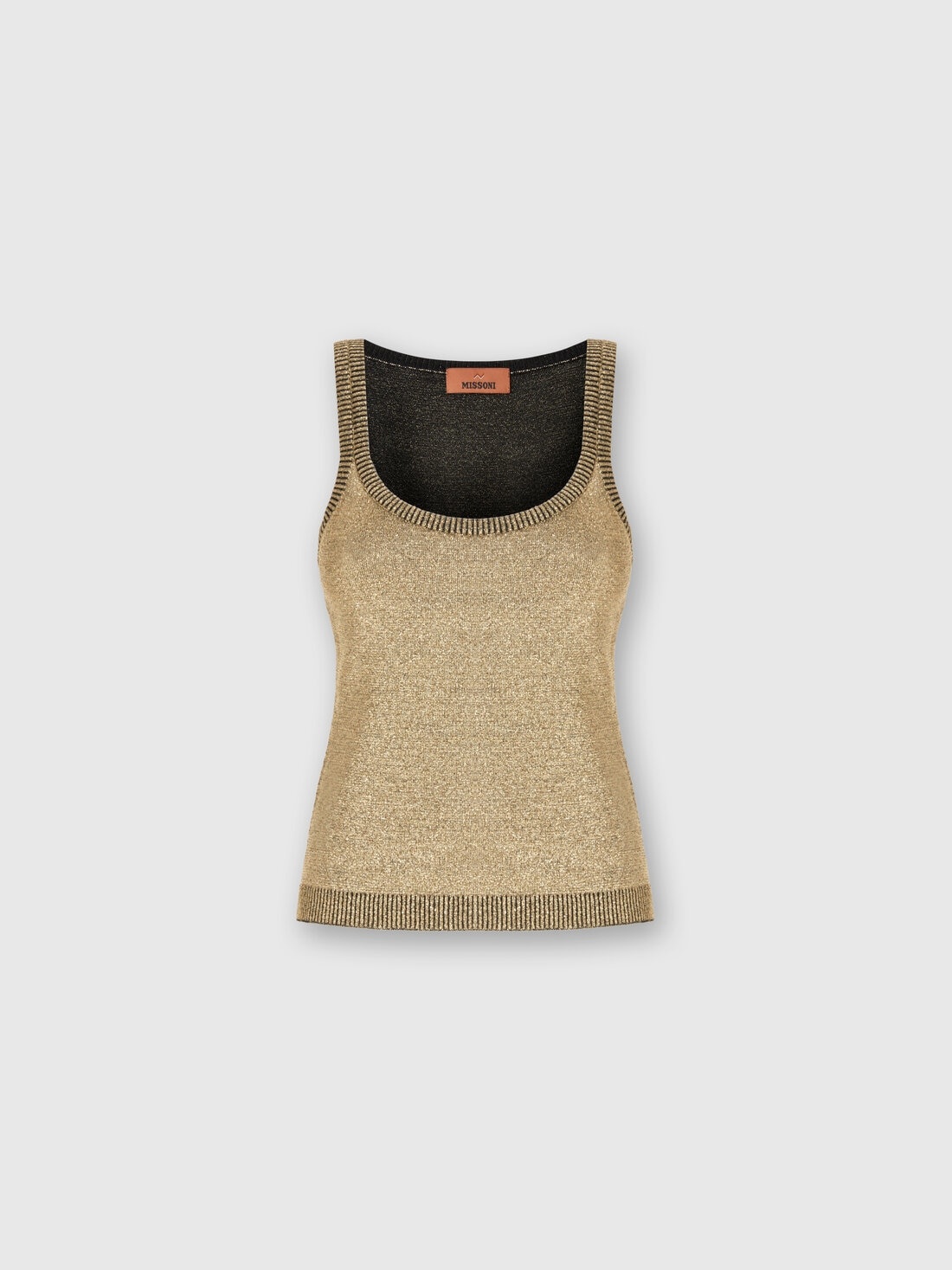 Glitter-effect viscose tank top - 1