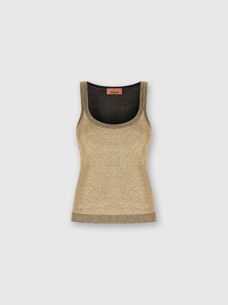 Glitter-effect viscose tank top 1