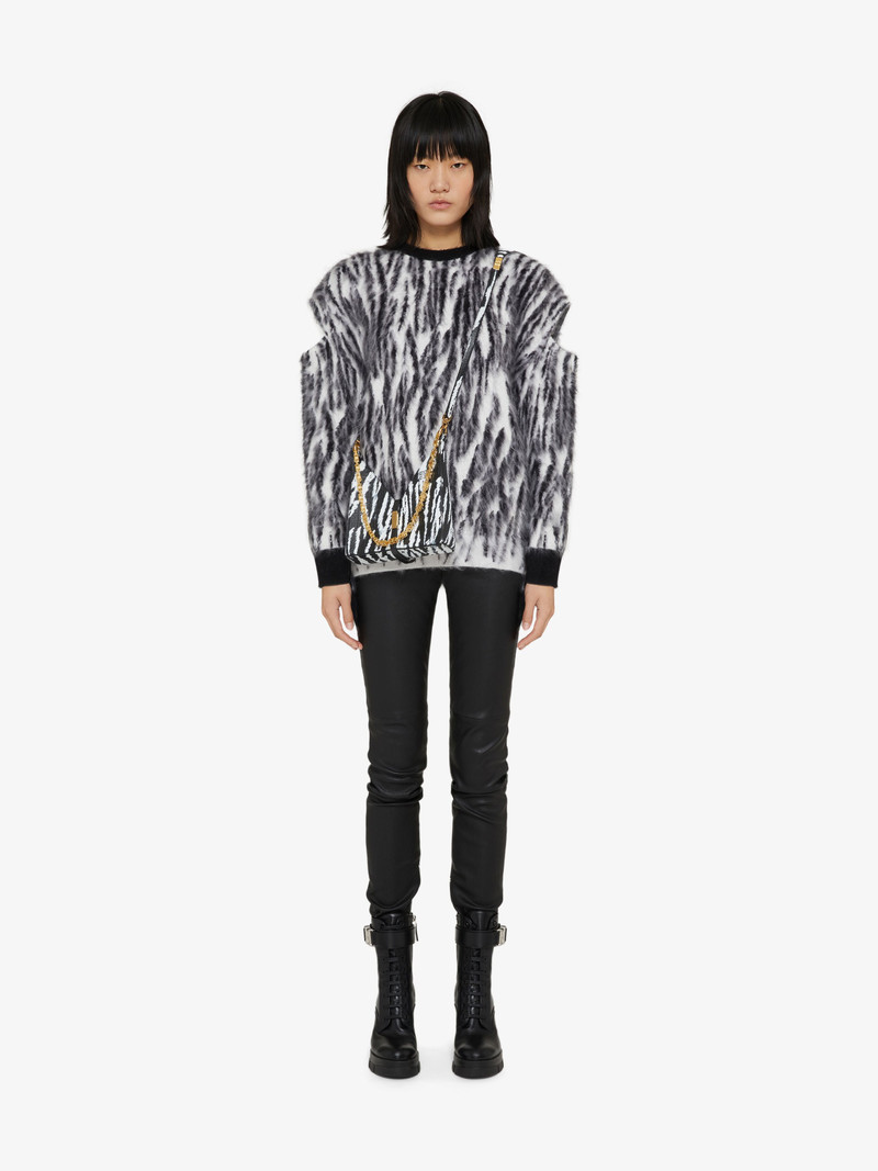 Givenchy MINI CUT OUT BAG IN ANIMAL PRINTED LEATHER WITH CHAIN outlook