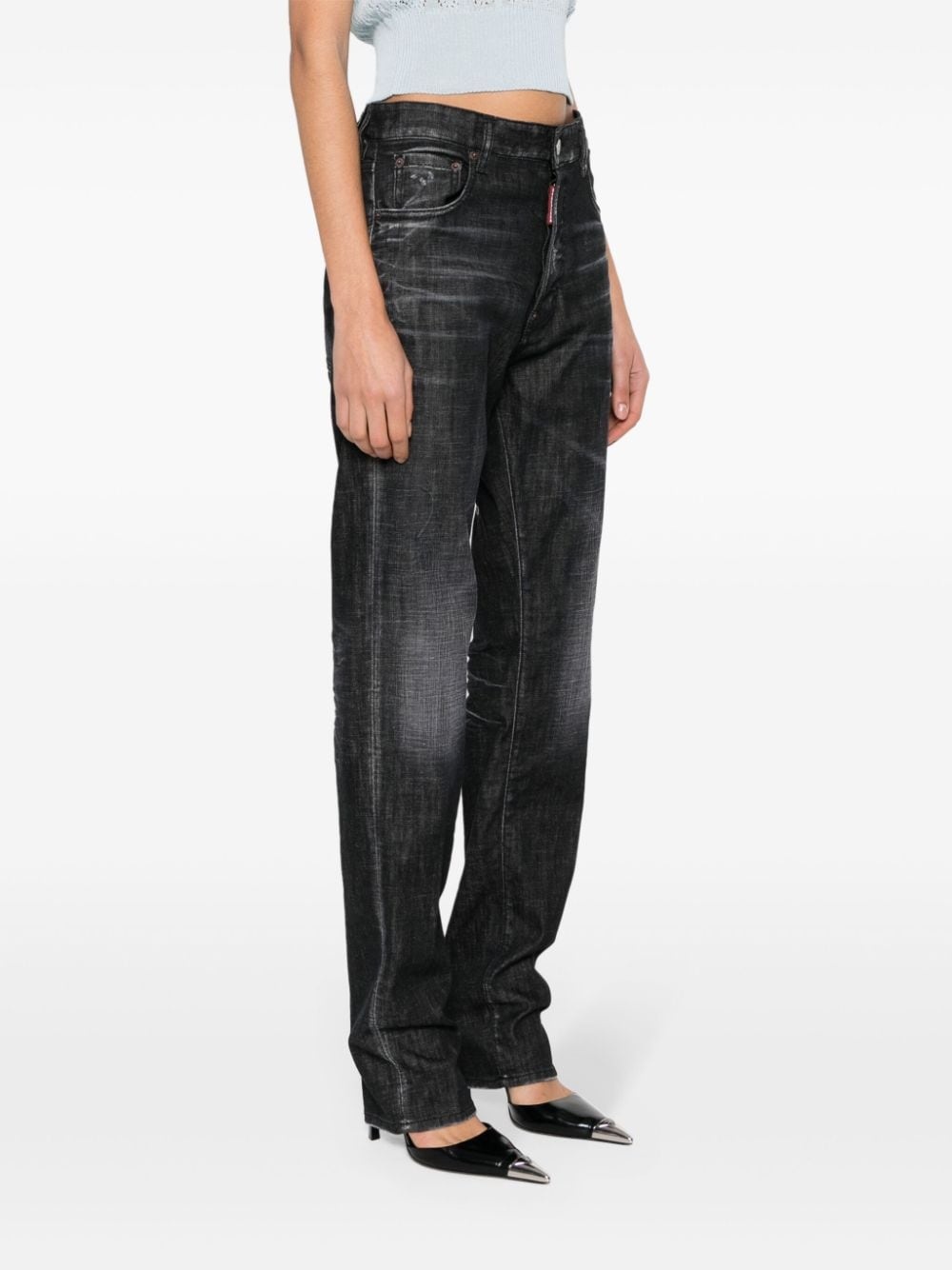 642 distressed straight-leg jeans - 3