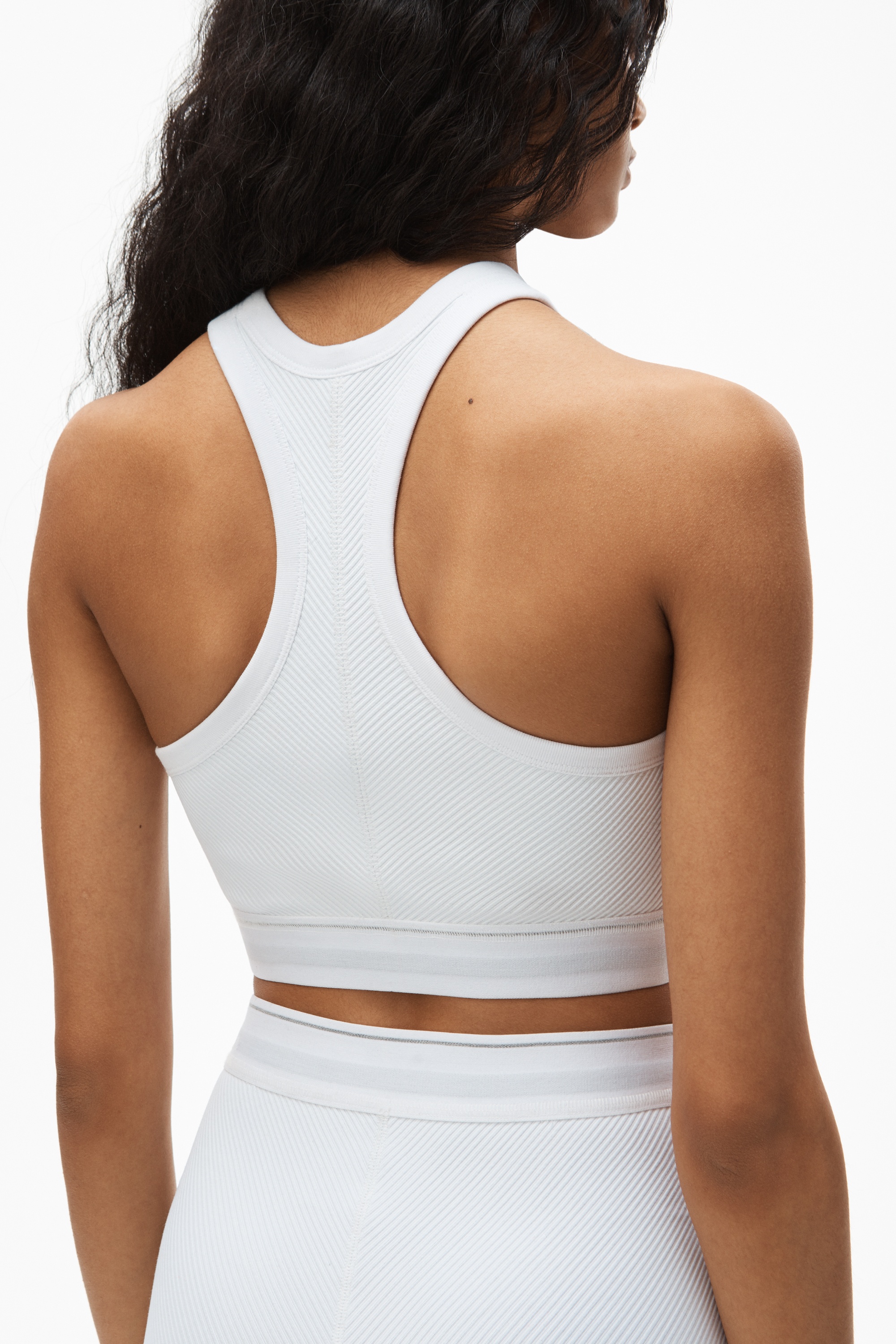 LOGO ELASTIC BRA TOP IN STRETCH KNIT - 5