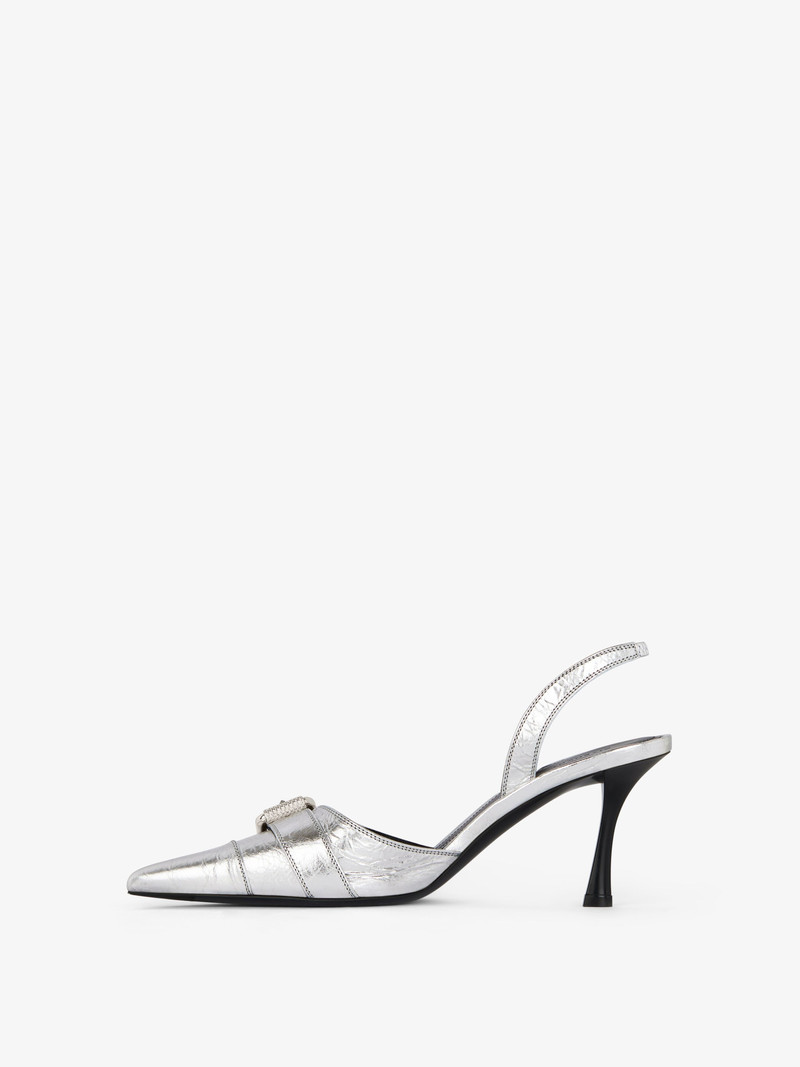 Givenchy VOYOU SLINGBACKS IN LAMINATED LEATHER outlook
