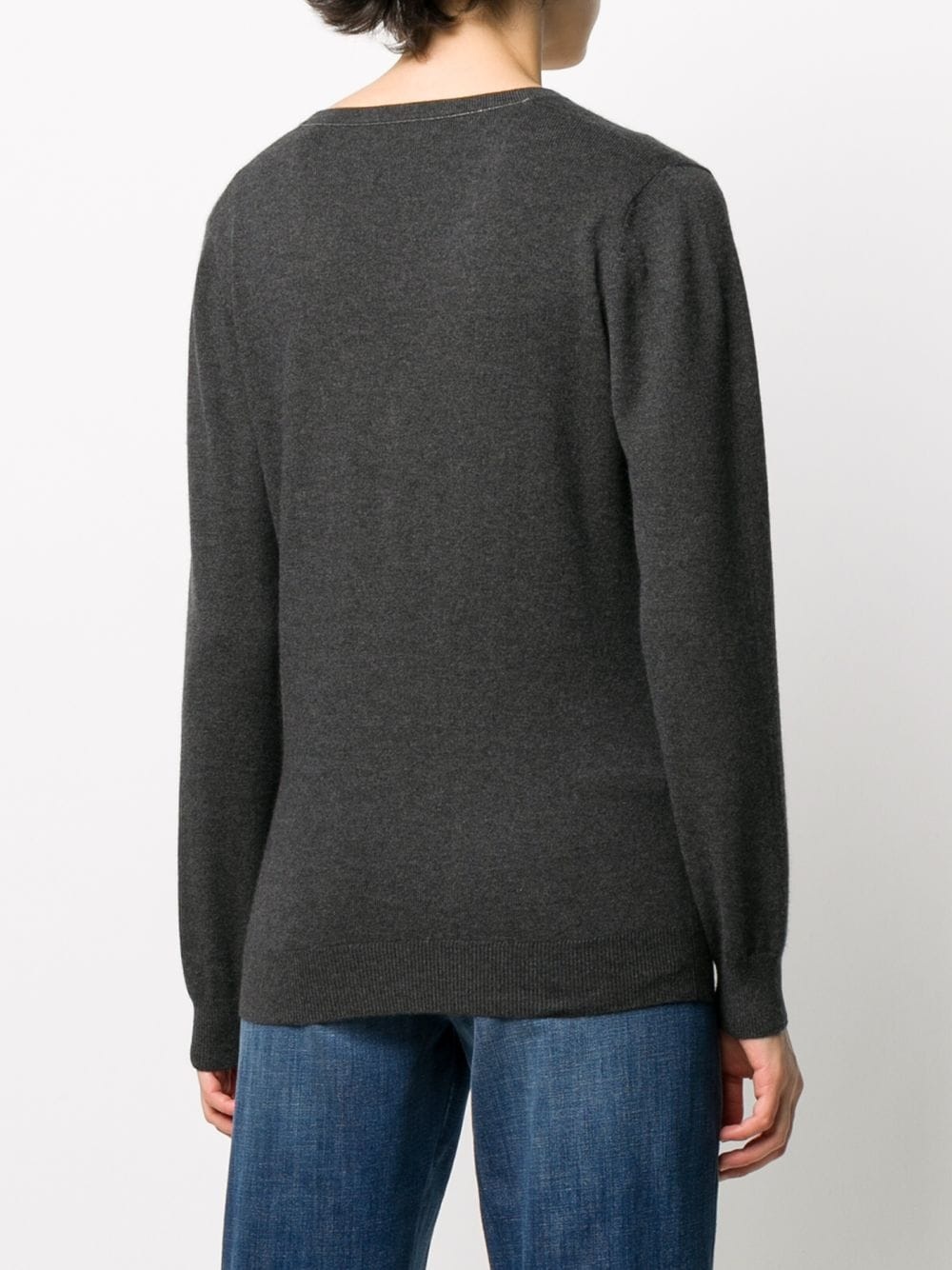 v-neck cashmere jumper - 4