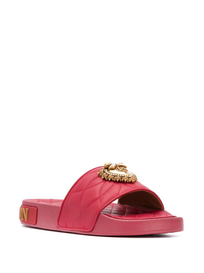 Dolce & Gabbana embellished heart slides outlook