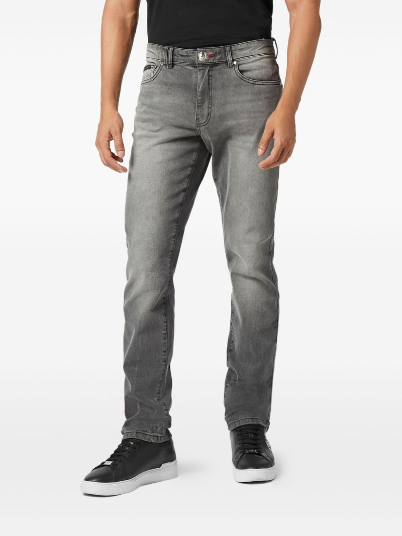 PHILIPP PLEIN Supreme Fit logo-plaque jeans outlook