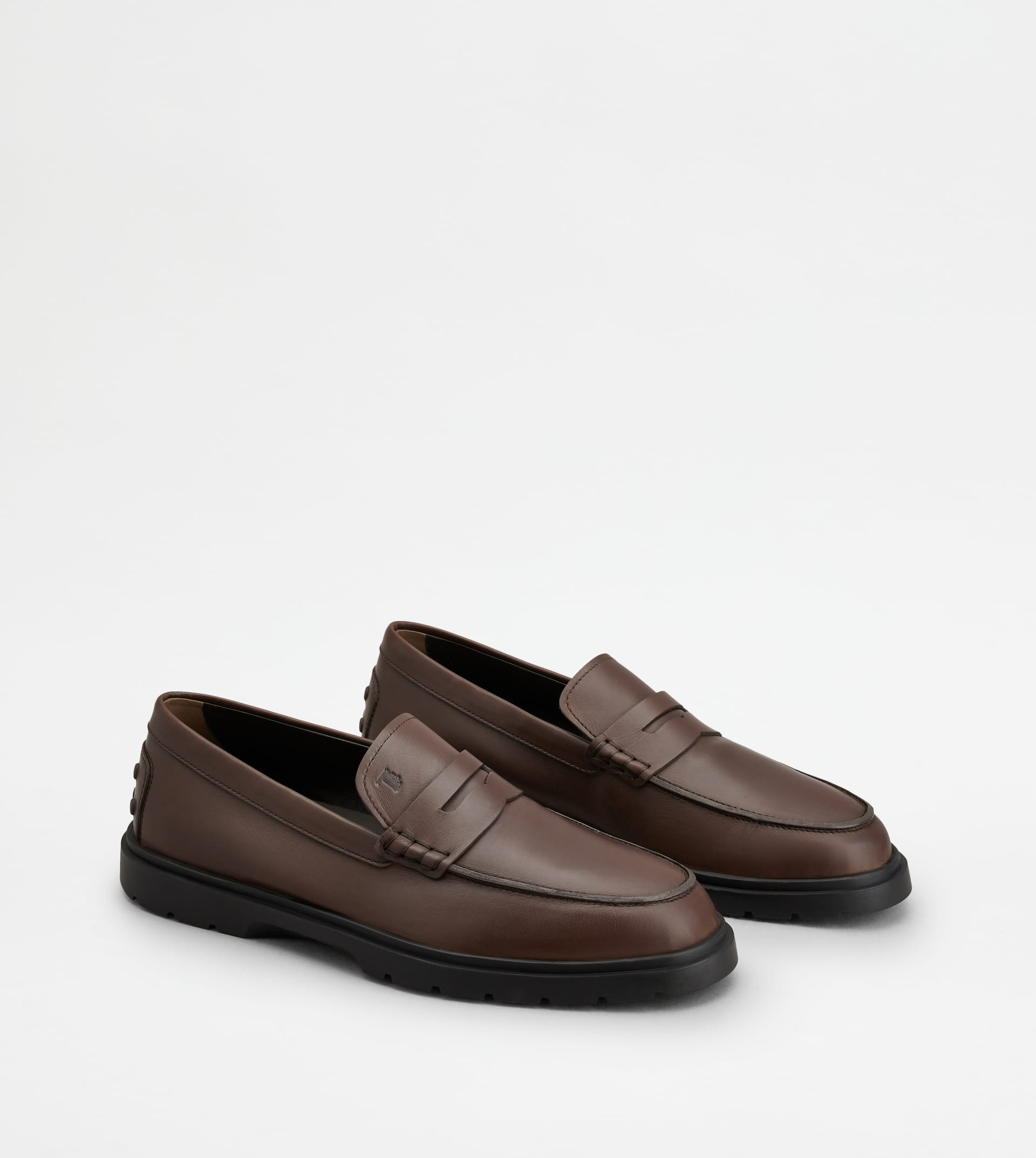 LOAFERS IN LEATHER - BROWN - 2