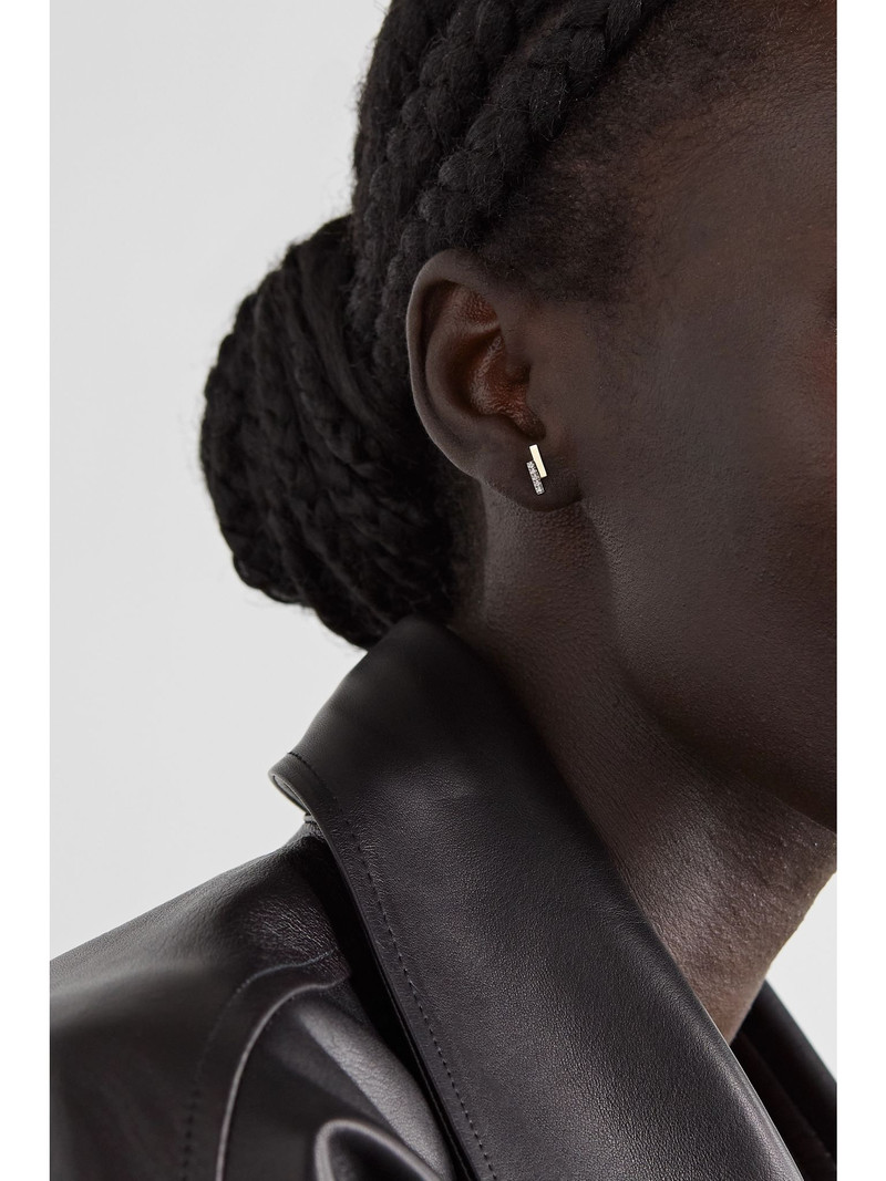 MATEO 14-karat gold diamond earrings Gold outlook