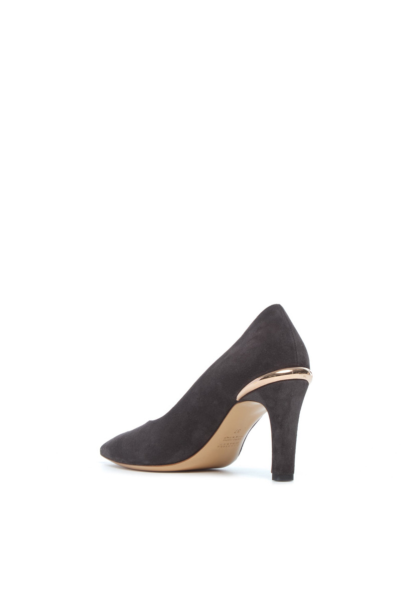 GABRIELA HEARST Edwina High Heel Stiletto Pump in Chocolate Suede outlook