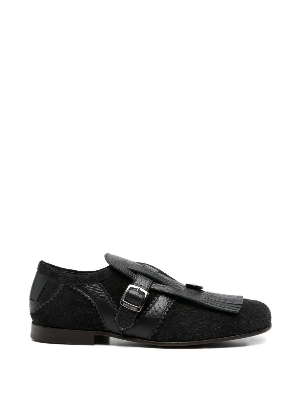 panelled kiltie monk shoes - 1