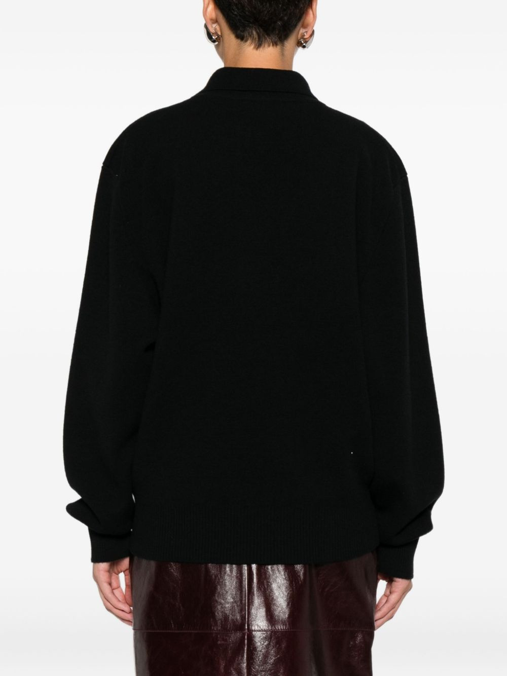 knitted polo top - 4