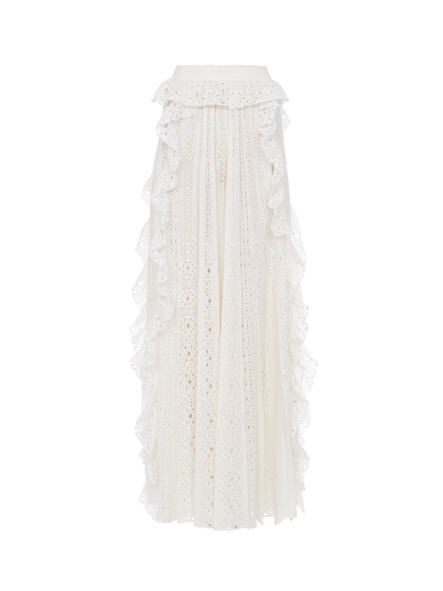 RUFFLED LONG SKIRT - 1