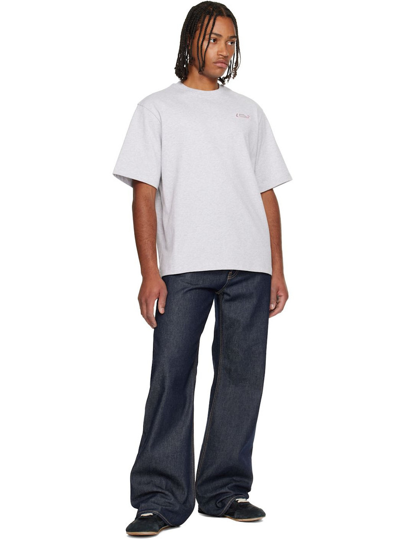 CASABLANCA Gray 'Casablanca' Logo Patch T-shirt outlook