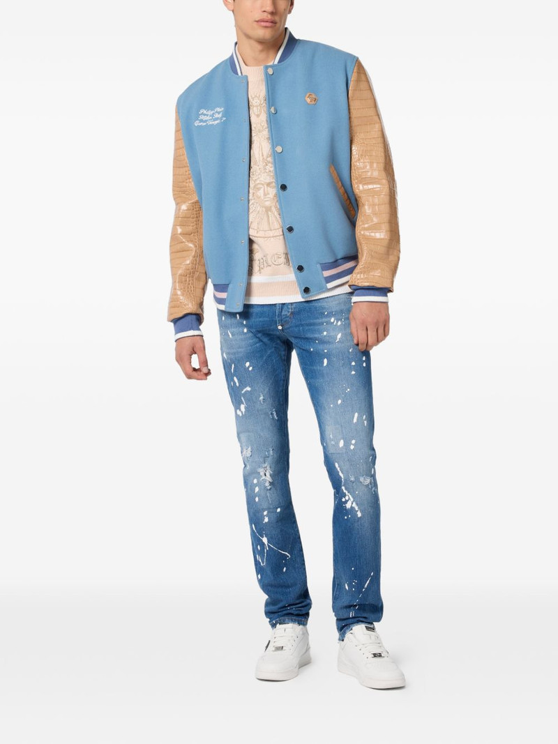 PHILIPP PLEIN blue bomber jacket outlook