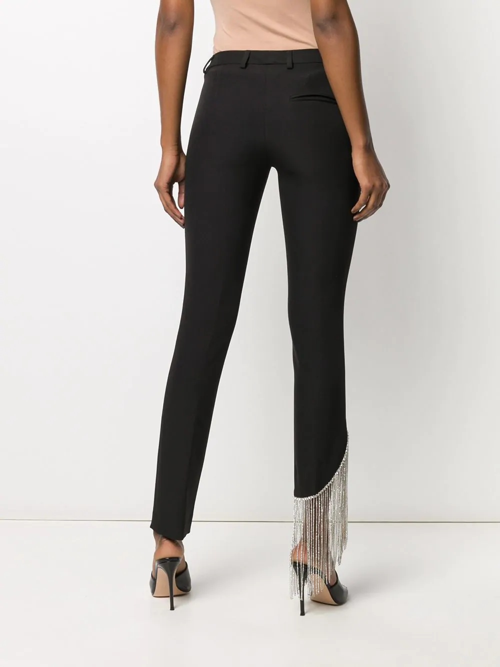 crystal fringed detail trousers - 4