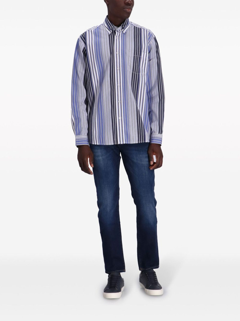 BOSS Lambey striped cotton shirt outlook