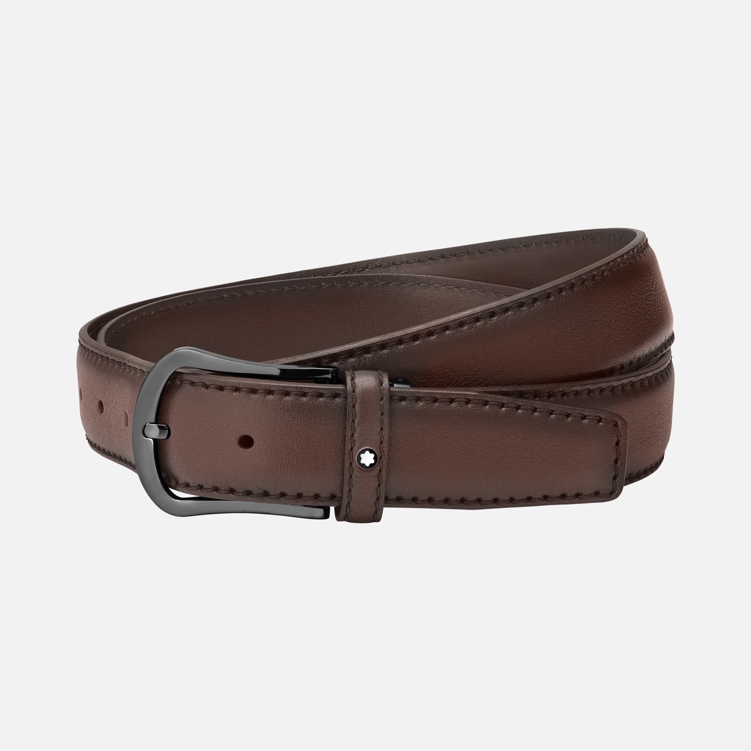 Brown 35 mm leather belt - 1
