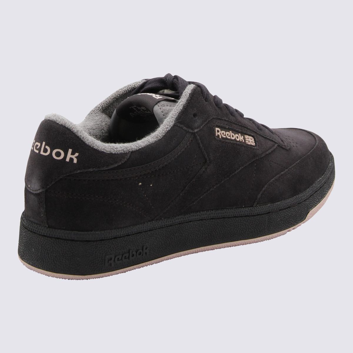 REEBOK DARK BROWN LEATHER SNAKERS - 2