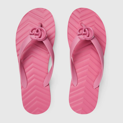 GUCCI Women's chevron thong sandal outlook