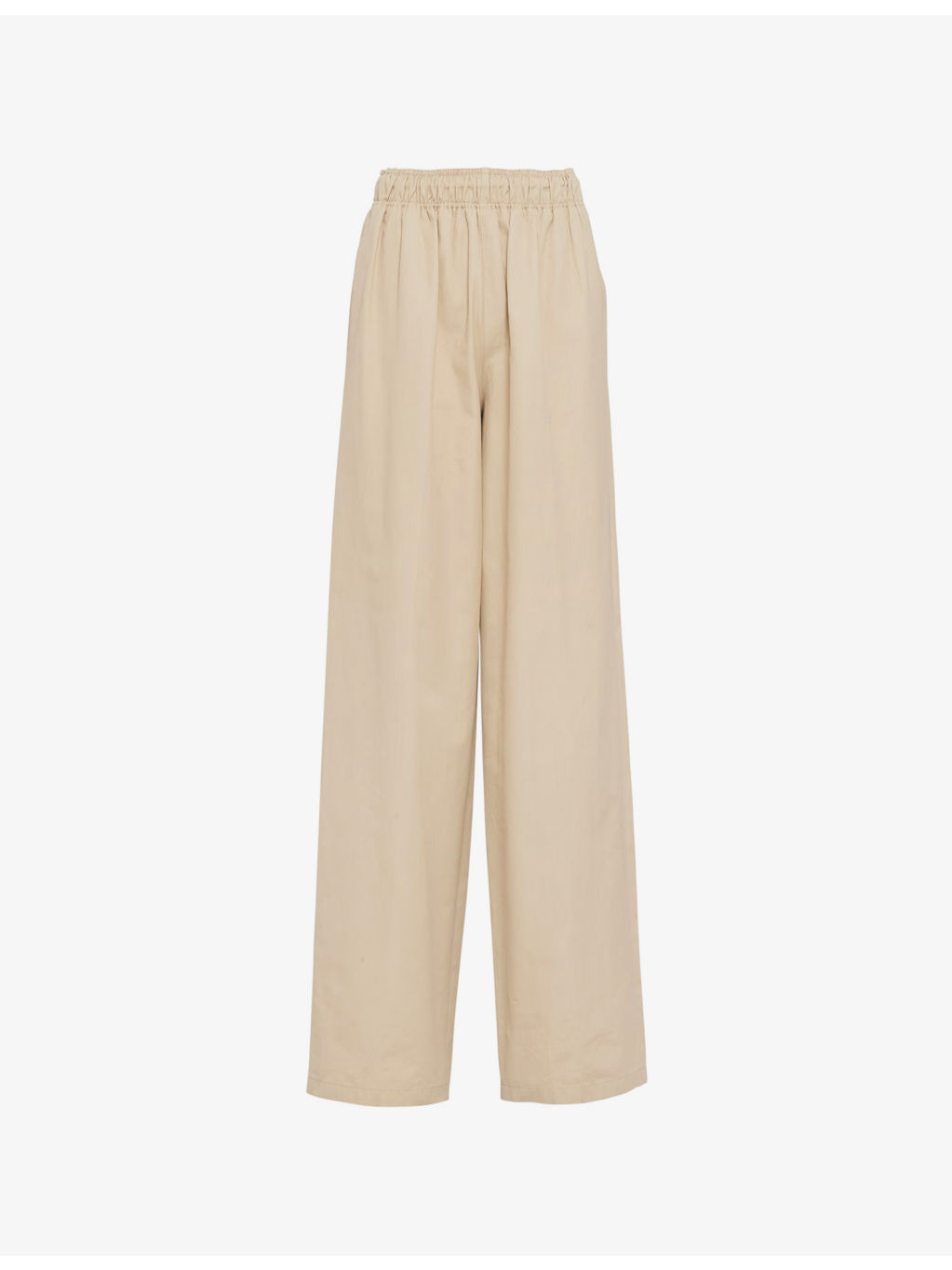 Wide-leg cotton-poplin trousers - 1