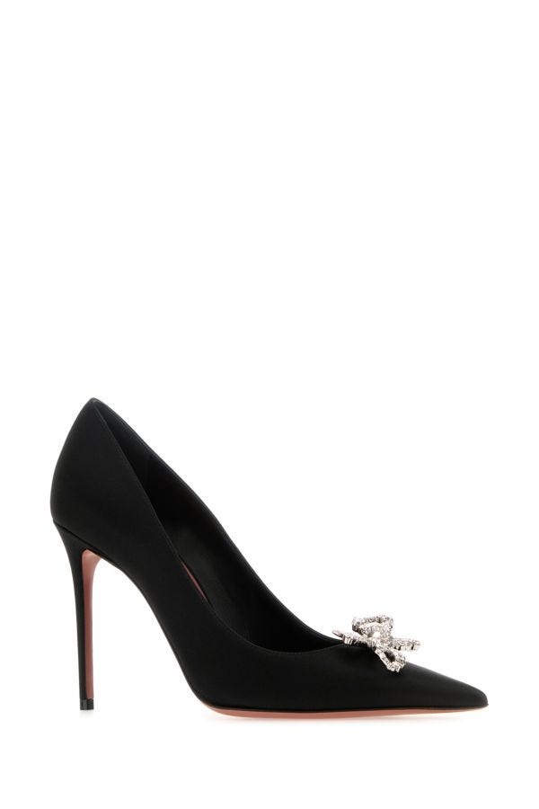 Black satin Rosie pumps - 2