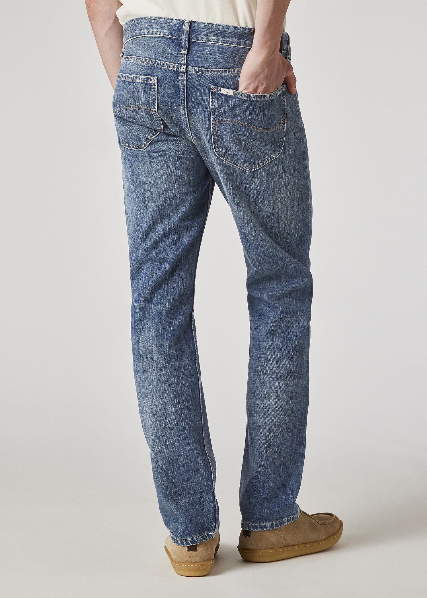 Paul Smith + Lee® Mid Antique-Wash Selvedge 101 Rider Jeans - 7