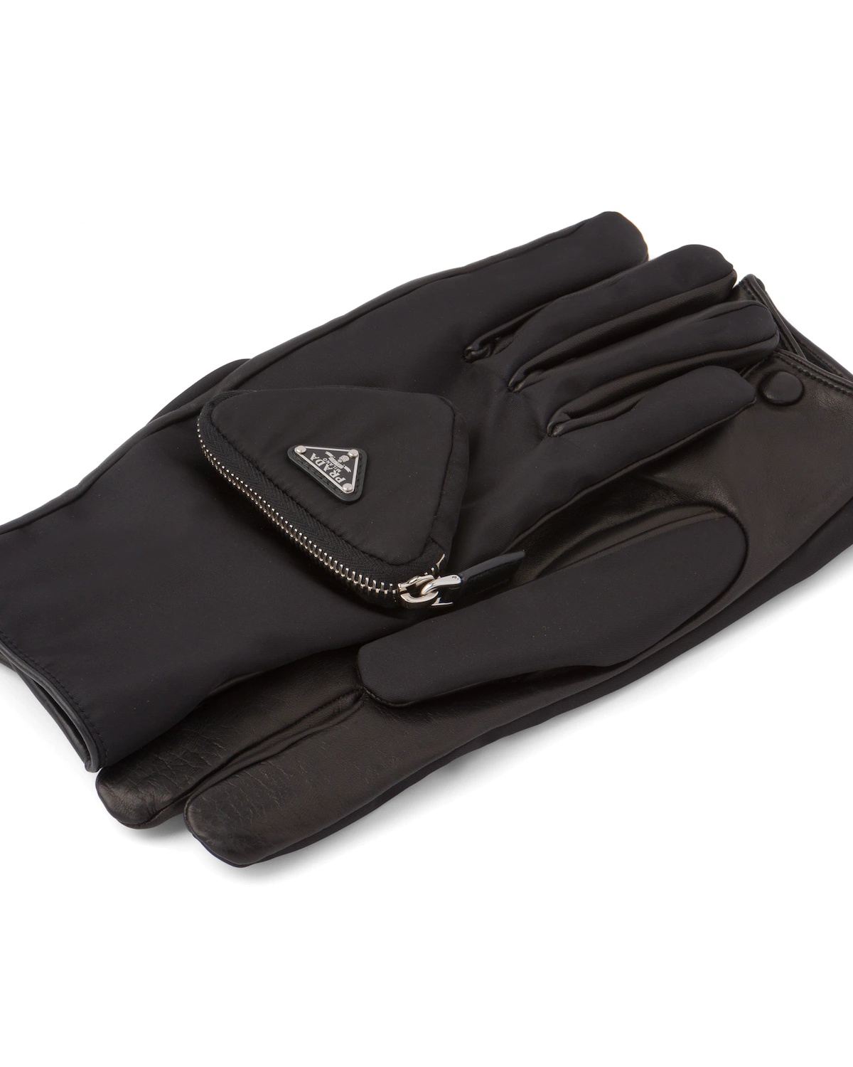 Re-Nylon and Napa leather gloves - 2