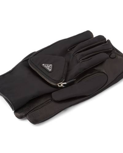 Prada Re-Nylon and Napa leather gloves outlook