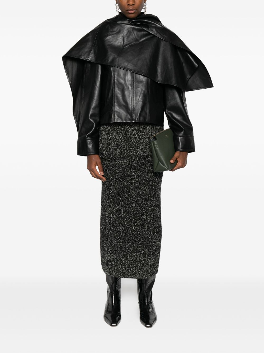 ribbed lurex-effect skirt - 2
