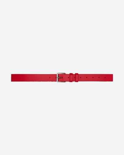 Comme Des Garçons Leather Logo Belt Red outlook