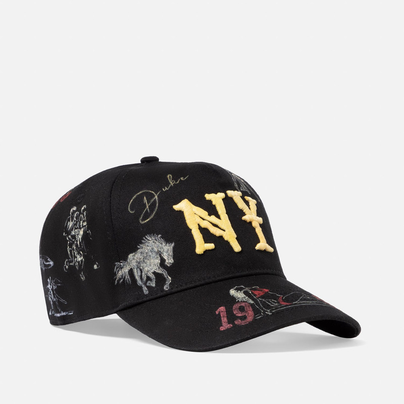 Hand-Painted NY Black Cap 4