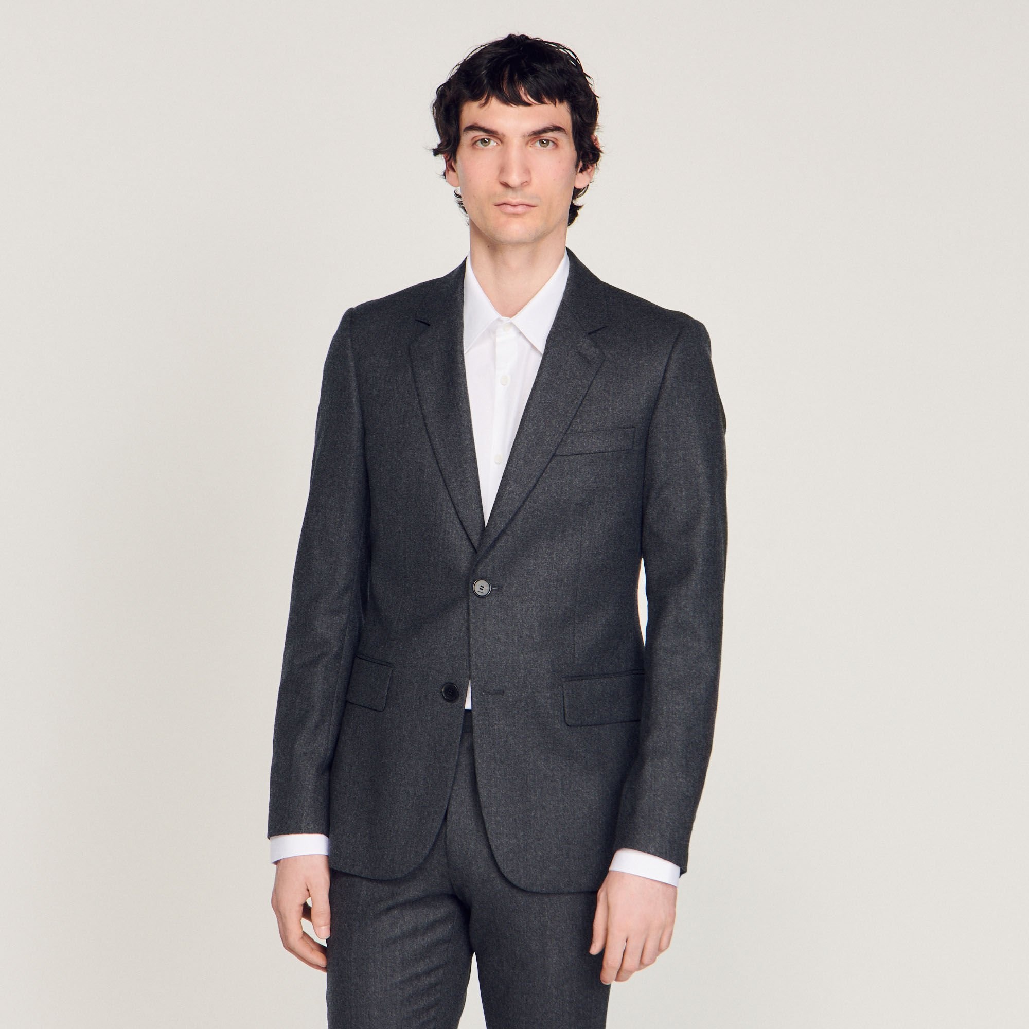 FLANNEL SUIT JACKET - 4