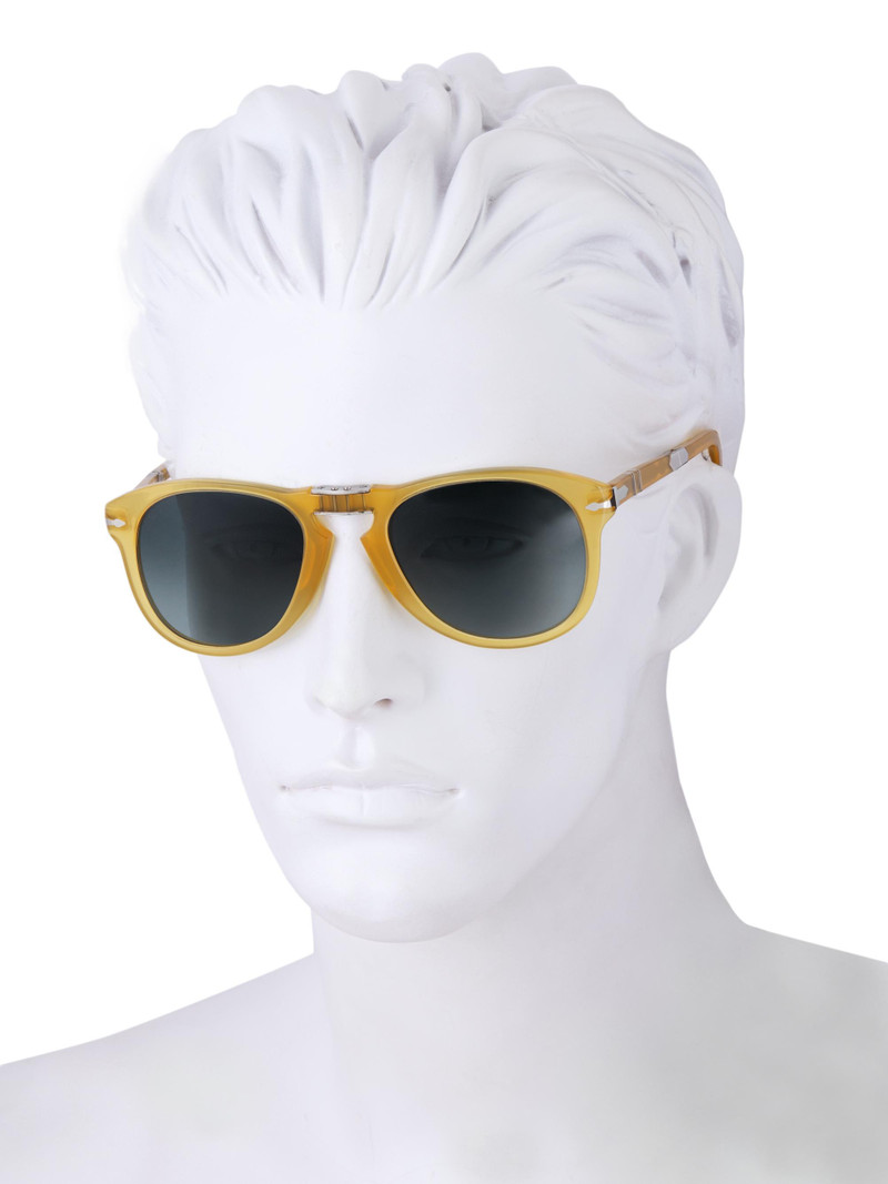 Men's 54MM Round Sunglasses - Yellow 4