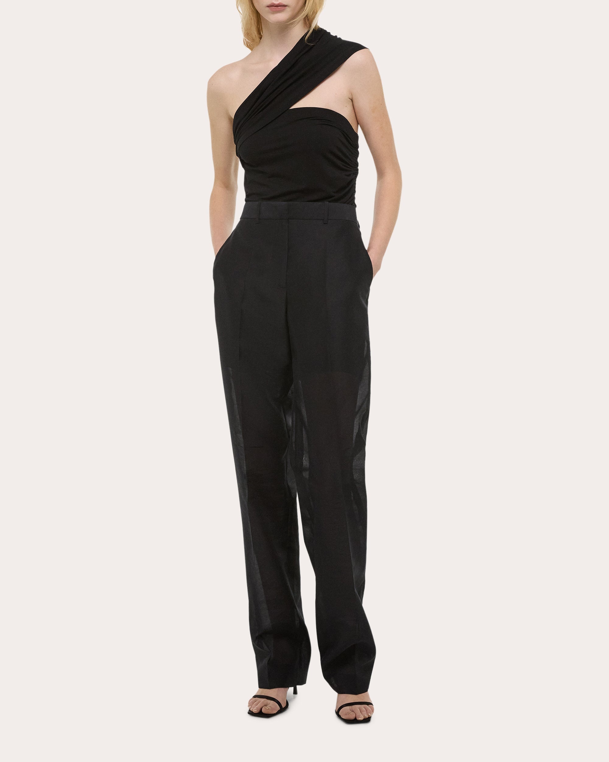Straight-Leg Organza Car Pants - 5