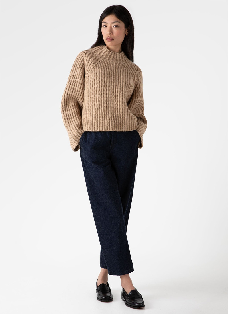 Lambswool Chunky Funnel Neck Jumper 3
