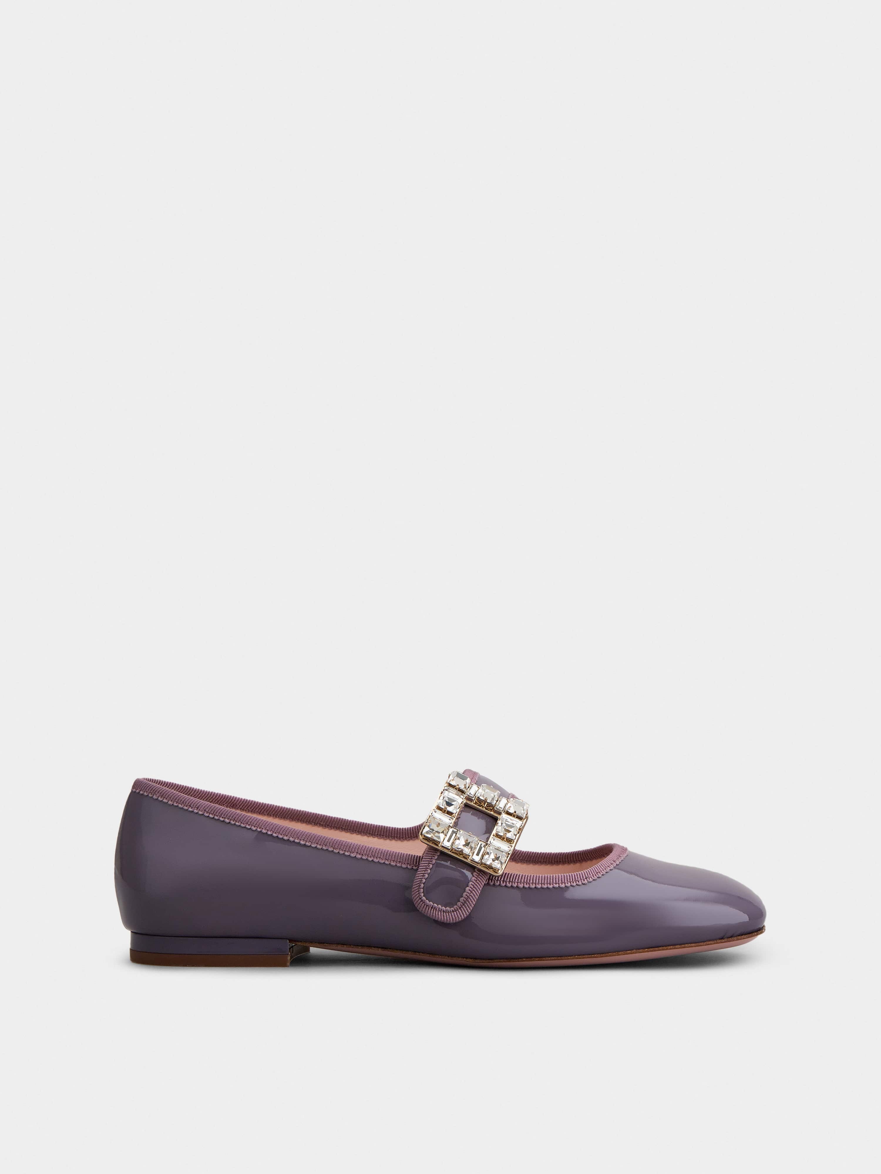 Très Vivier Strass Buckle Babies Ballerinas in Patent Leather - 1