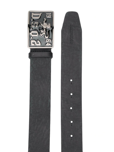 DSQUARED2 logo plaque embossed detail belt outlook