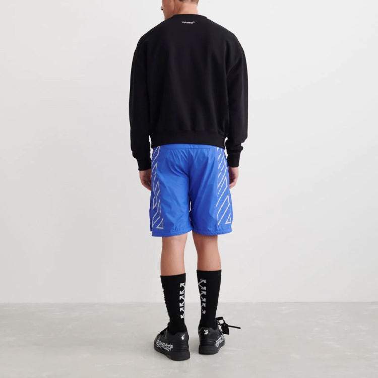 Men's OFF-WHITE Mona Lisa Printing Cotton Round Neck Pullover Black OMBA058C99FLE0031045 - 4