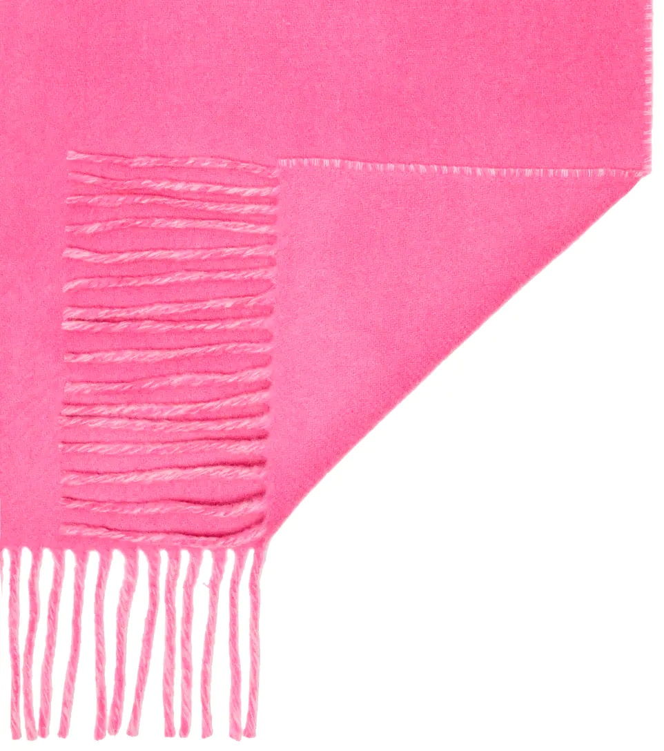 Logo jacquard wool scarf - 5