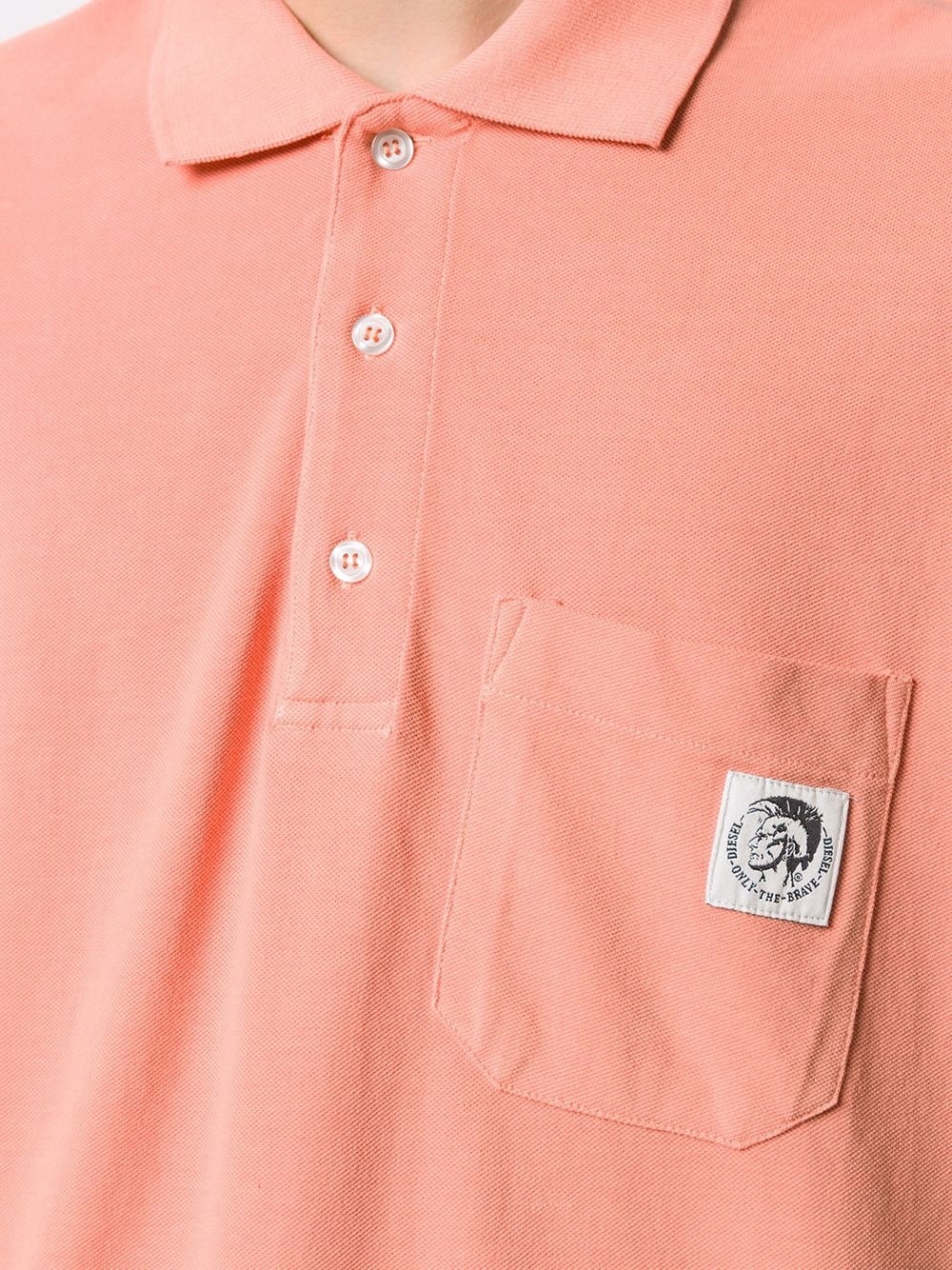 patch pocket polo shirt - 5