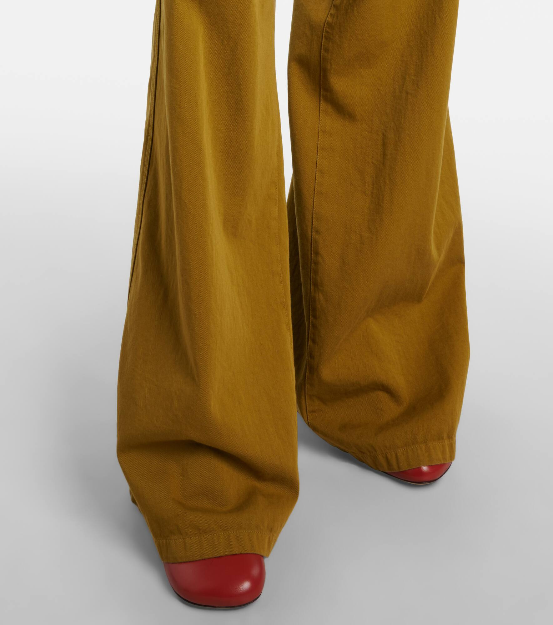 High-rise cotton wide-leg pants - 5