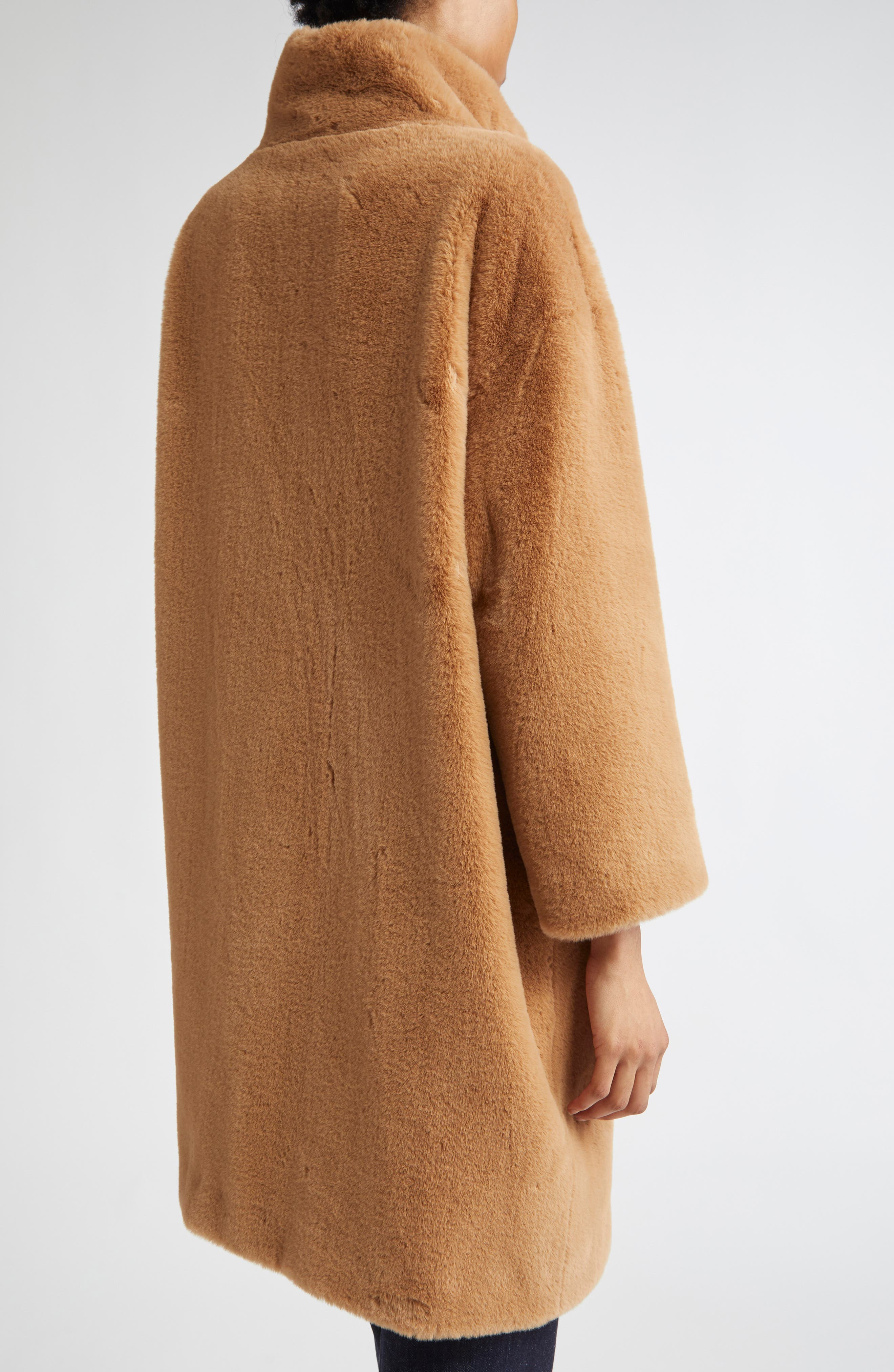 Herno Dropped Shoulder Faux Fur Coat in Cammello at Nordstrom - 2