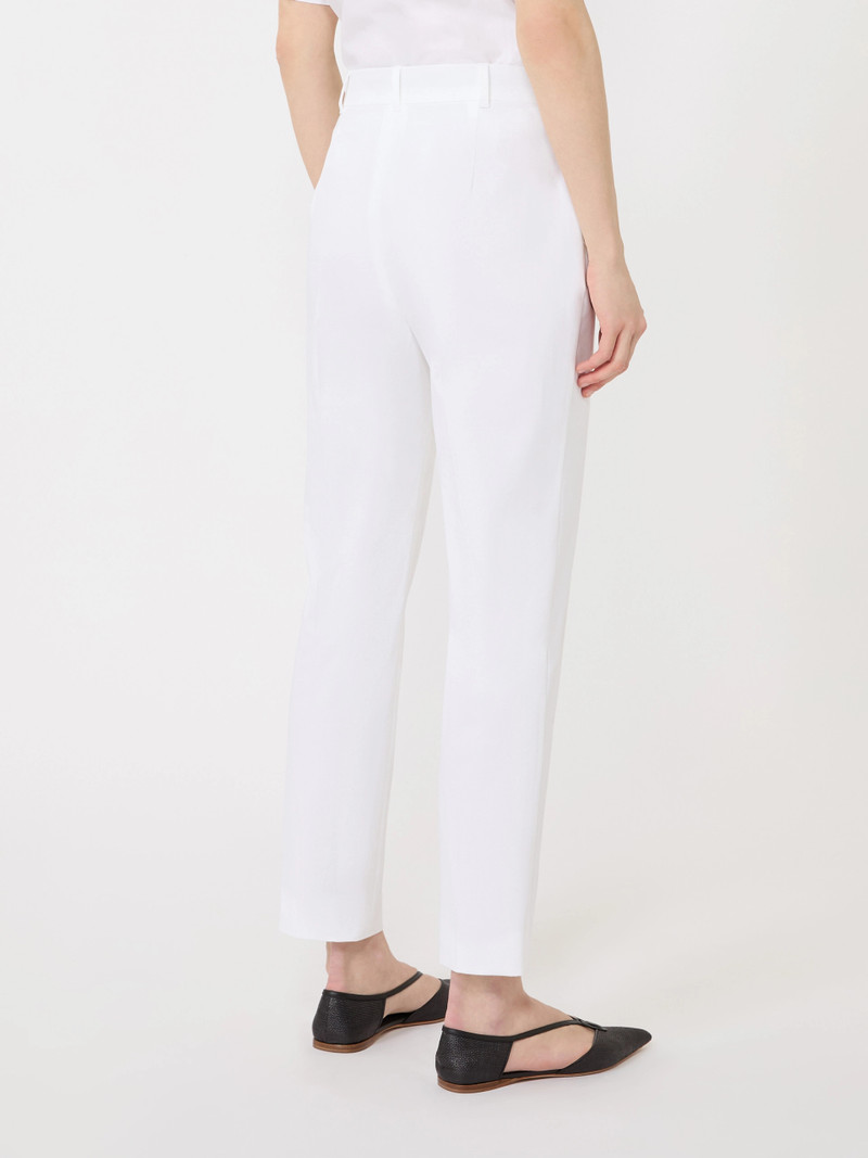 CARPA Stretch cotton cigarette trousers - WHITE 4