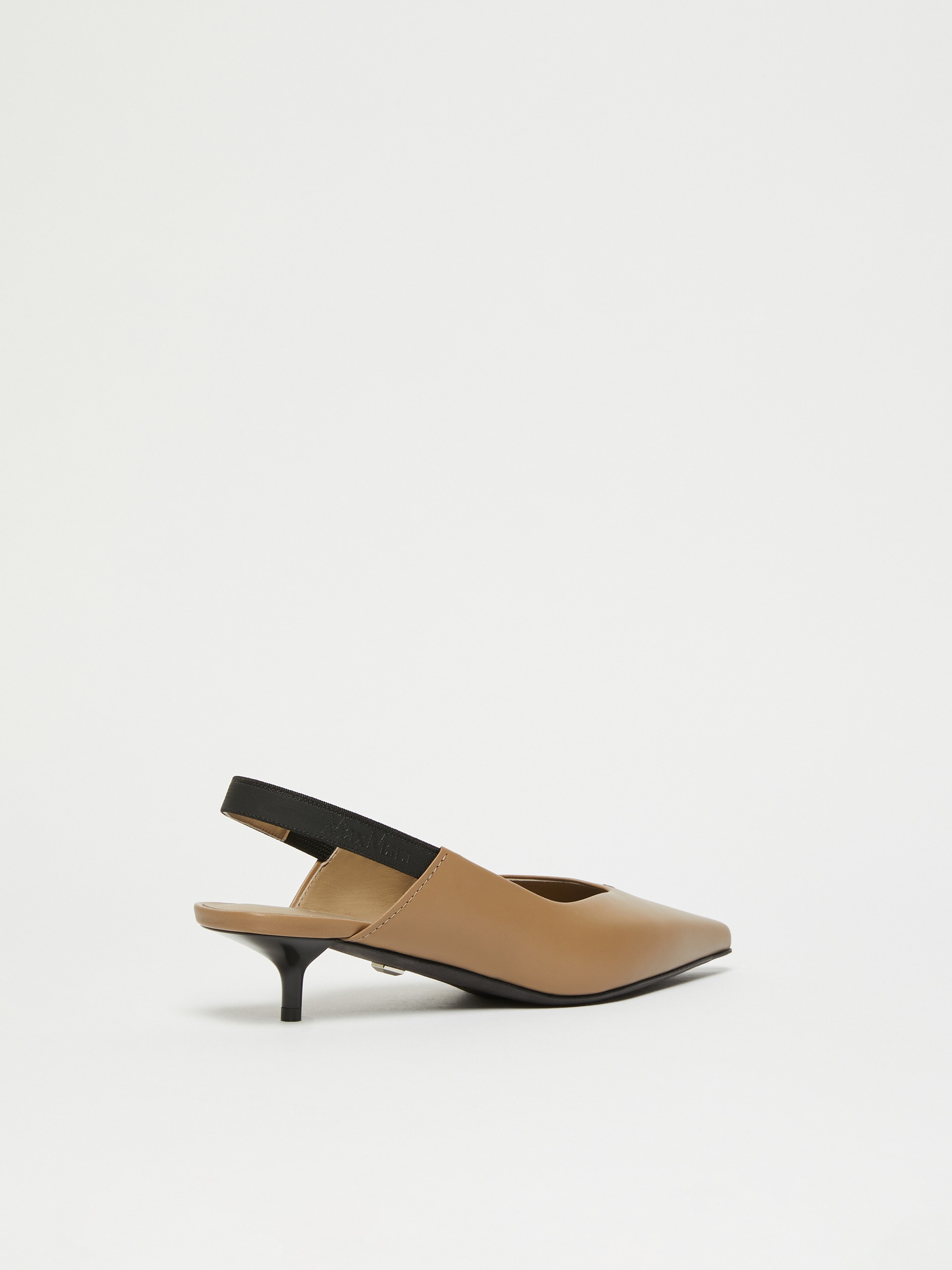 SLINGY Leather slingbacks with branded ribbon detail - 3