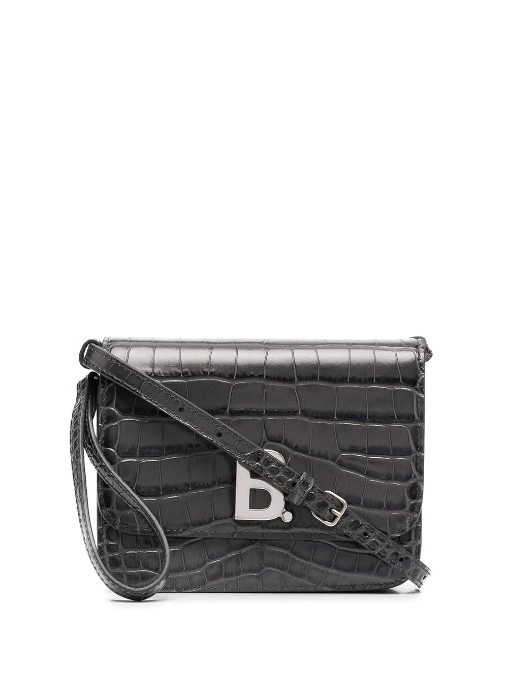 B plaque crossbody bag - 1