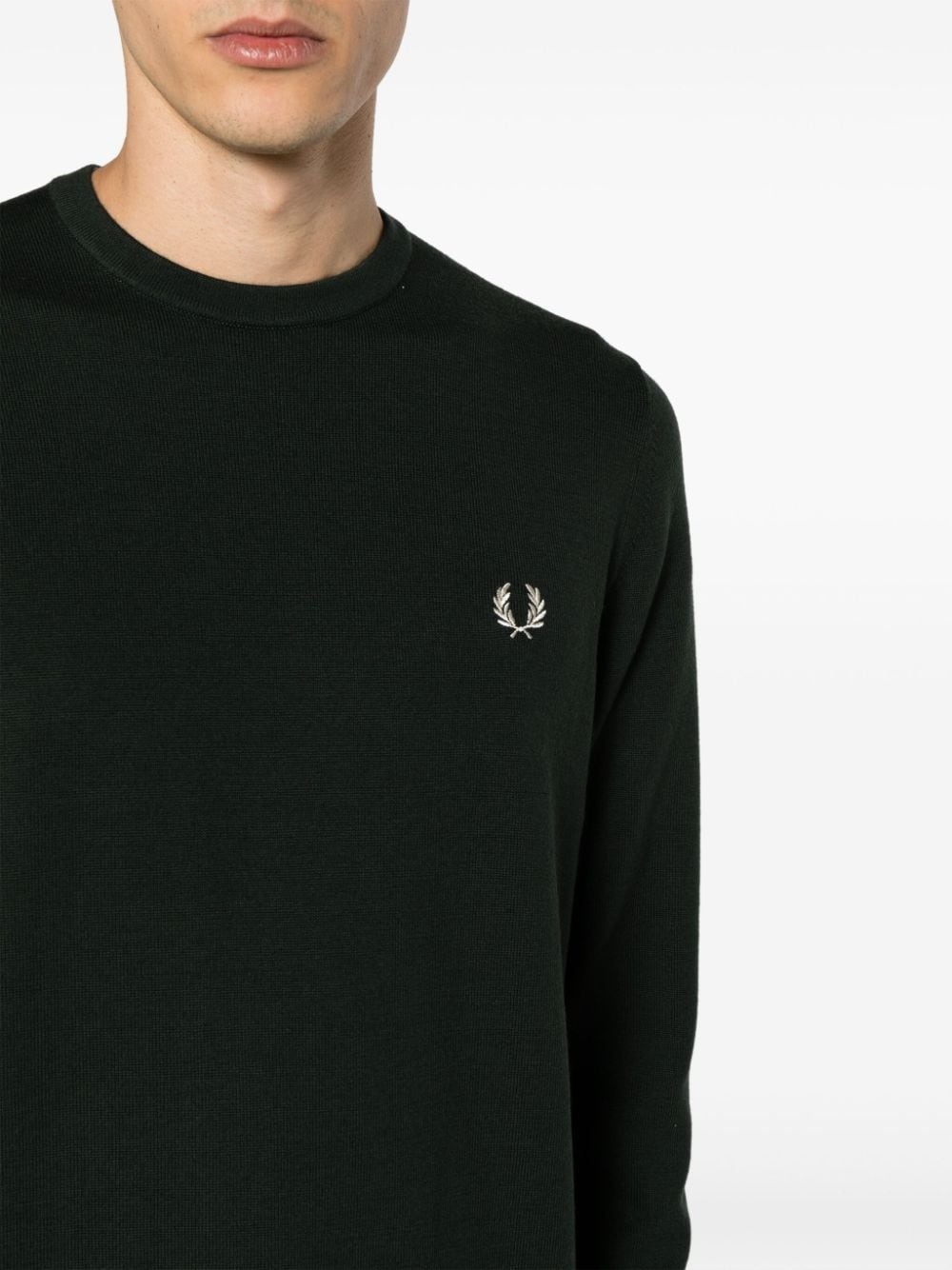logo-embroidered crew-neck jumper - 5