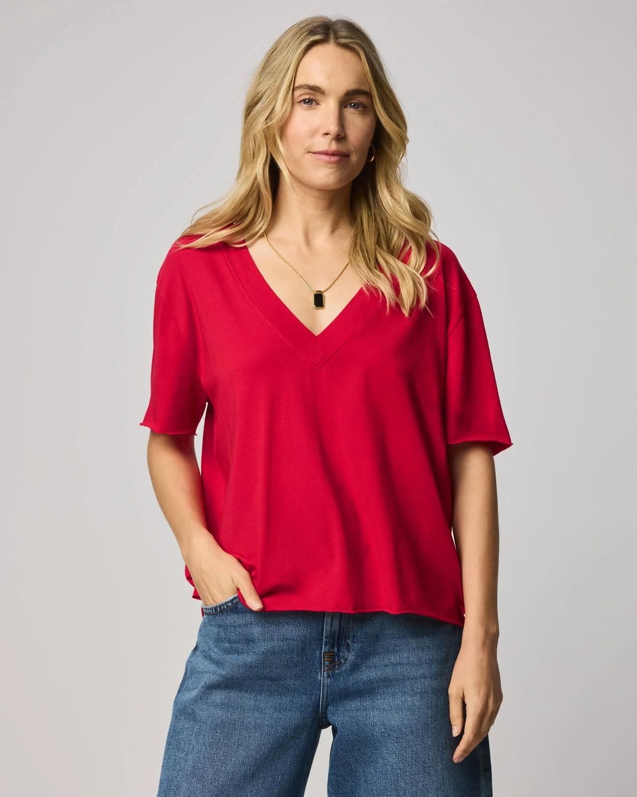 Kacey V-Neck Tee - 1