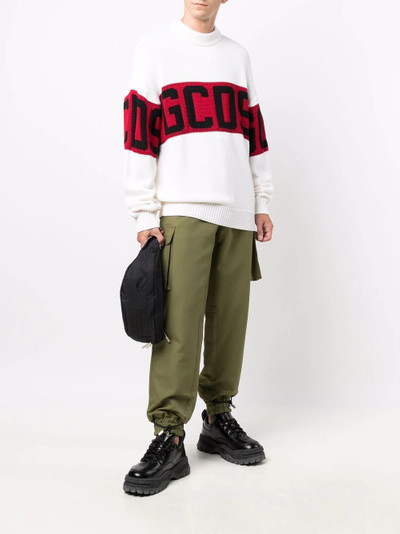 GCDS logo-print high neck jumper outlook