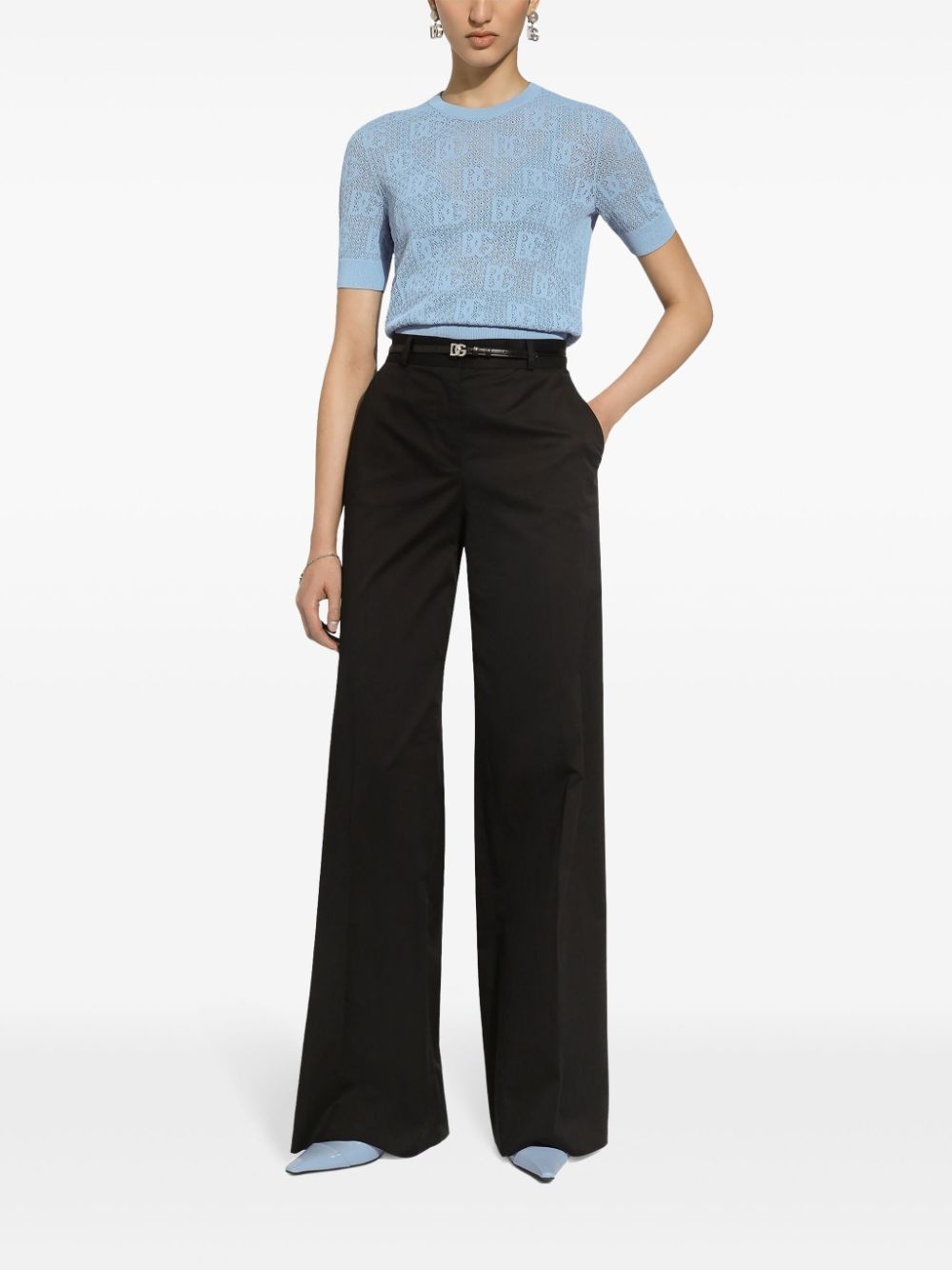 logo embroidered top - 2