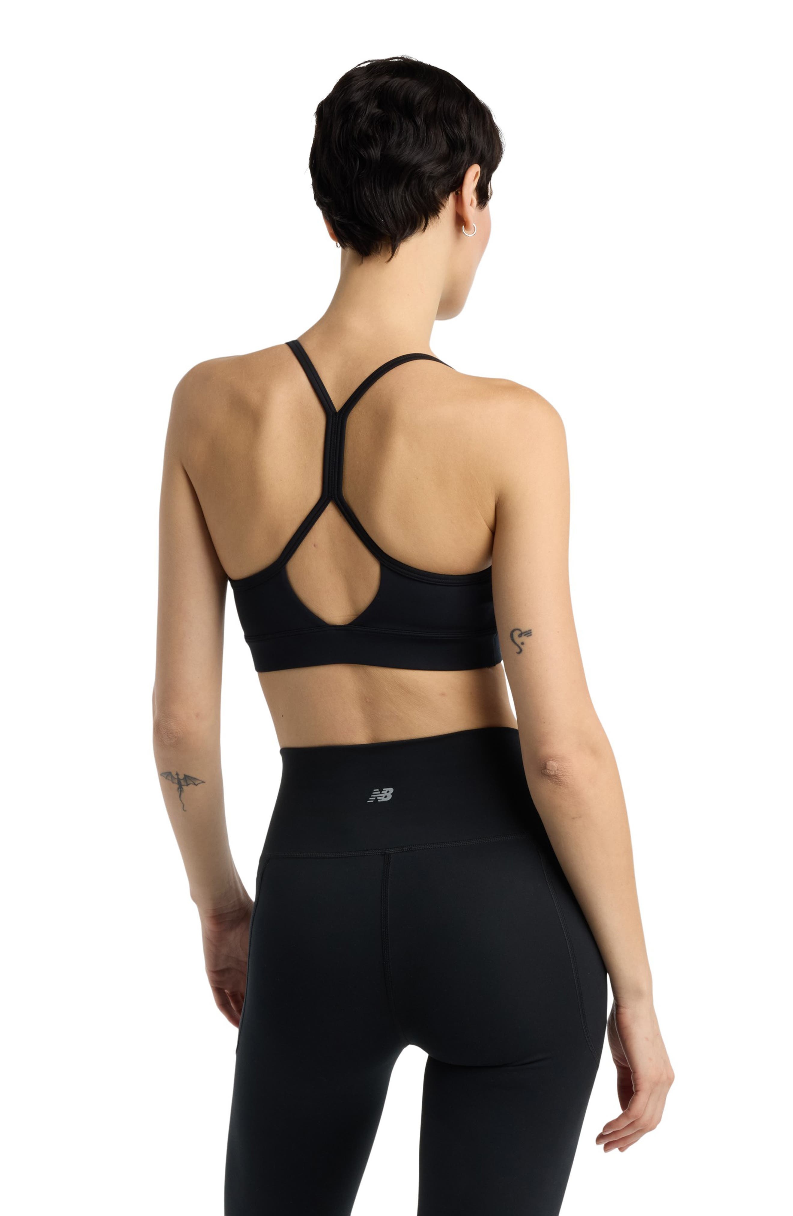 New Balance NB Essential Performance Yoga Bra in Black at Nordstrom - 4