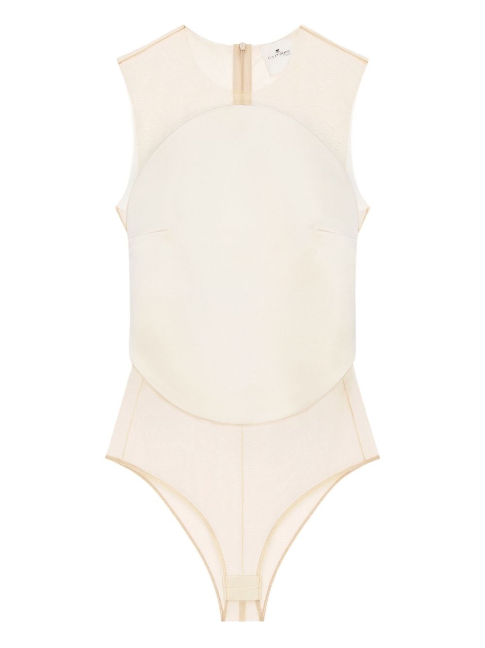 sheer-panel bodysuit - 1